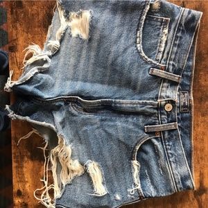 Abercrombie Natural rise jean shorts